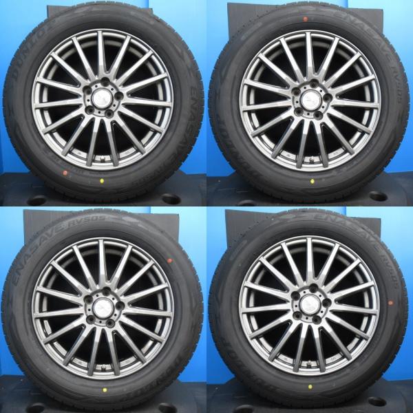 新品 225/60R17 30系 アルファード ヴェルファイア 中古 ホイール 17インチ ガンメタ 5H 5穴 PCD 114.3 夏タイヤ 夏用 DUNLOP ENASAVE 4本 エクストレイル 国産