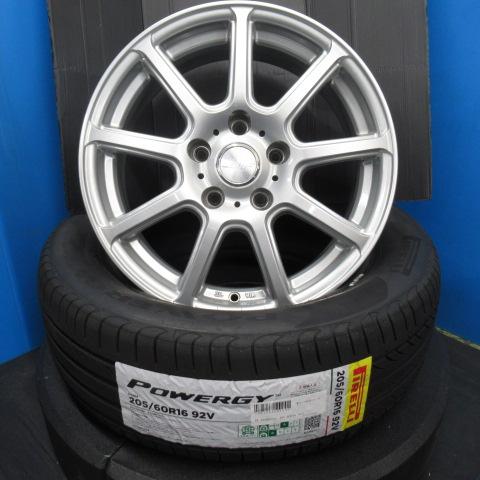 新品 205/60R16 90系 ノア ヴォクシー 中古ホイール ガンメタ 16インチ 5H 5穴 PCD 114.3 4本 夏用 夏タイヤ ピレリ 低燃費 サイ など ステップワゴン