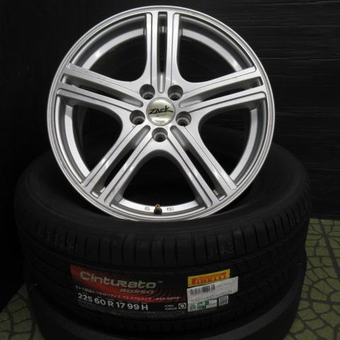 4本 スバル XV レガシィアウトバック 新品サマータイヤ 225/60R17 ブリヂストン アレンザ LX100 17インチ 中古アルミ 夏タイヤ