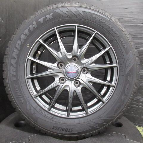 4本 アイシス エスクァイア ヴォクシー アテンザ 中古ホイール 中古スタッドレス 195/65R15 トーヨー トランパス 15インチ 中古アルミ｜タイヤショップトレッド