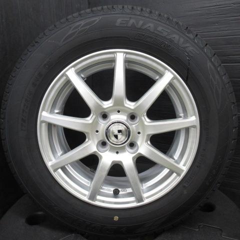 4本 カローラ シエンタ ポルテ ヴィッツ フィット 新品サマータイヤ 175/70R14 ダンロップ エナセーブ EC204 14インチ 中古ホイール