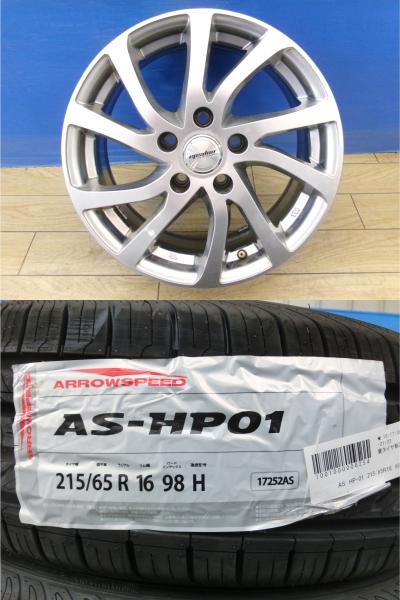 E51 エルグランド 新品 夏タイヤ 4本 215/65R16 HP01 + 中古 社外アルミ アルファード ヴェルファイア エクストレイル デュアリス プレサージュ TR10 T30 T31 ANH20 GGH20 ATH20 前橋