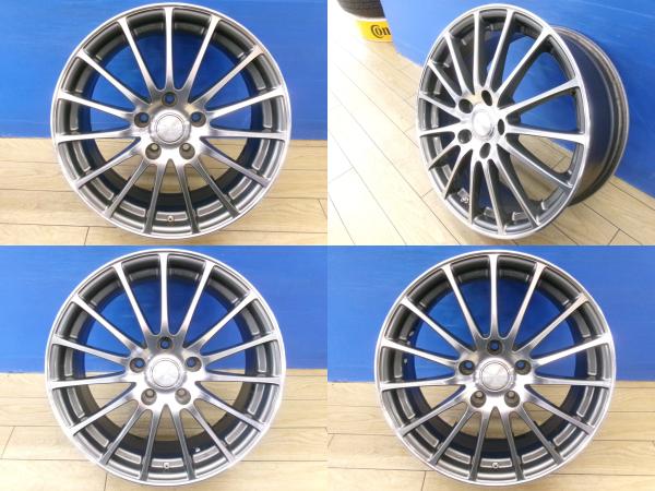 フォレスター レヴォーグ 中古 4本 社外 アルミ 17インチ 7J ET53 5H-114.3 ブリヂストン エコフォルム CRS101 オデッセイ ヴェゼル エスティマ C-HR CX-5 ティアナ MPV CX-8 クロストレック 前橋｜タイヤショップトレッド