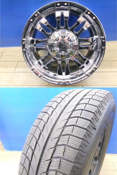 FJクルーザー 中古 17インチ 4本 LEXXEL Balano メッキ アメリカンテイスト + 265/70R17 2019年製 ミシュラン プラド サーフ タコマ ハイラックス TRJ150 GSJ15W GDJ150W GUN125 N200 前橋|タイヤショップトレッド