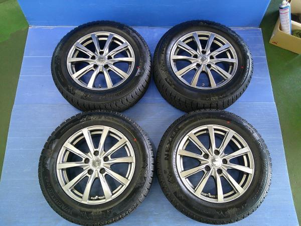中古冬タイヤセット 2024年製 ネクセン WINGUARD ice2 205/65R16 中古 社外 アルミ 16インチ カムリ エスティマ ヤリスクロス 等に 条 ティアナ J32 PJ32 TNJ32 ステージア HM35 M35 NM35 PM35 PNM35 カムリ AXVH70 AXVH75 エスティマ ACR50W ACR55W AHR20W GSR50W GSR55W｜タイヤショップトレッド