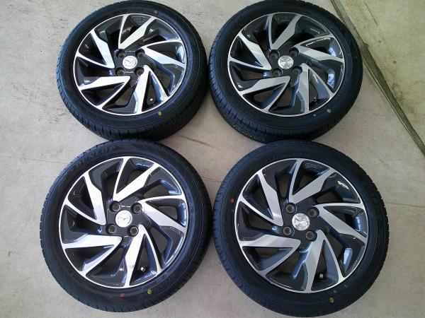 フレア/フレアワゴン等に　2024年製新品夏タイヤセット　ダンロップEC204　165/55R15インチ　マツダ純正　4.5J+45　条　キャロル/AZワゴン　MJ34S MJ44S MJ55S MJ95S MM32S MM32S改 MM42S MM53S MM53S改 MM54S MM94S HB25S HB35S HB36S MJ23S MJ23S改｜タイヤショップトレッド