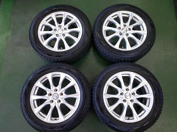 C-HR/エスティマ等に　中古2021年製輸入冬タイヤ　ピレリアイスアシンメトリコプラス　215/60R17インチ　中古ホイール　4本セット　条｜タイヤショップトレッド