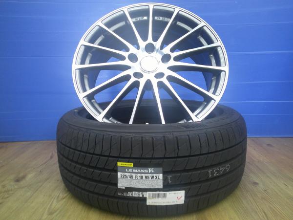 プリウスα ジューク 225/45R18 新品夏タイヤ ダンロップ LE MANS5 エコフォルム 18インチ 7.0J +38 5H114.3 2024年製 羽｜タイヤショップトレッド