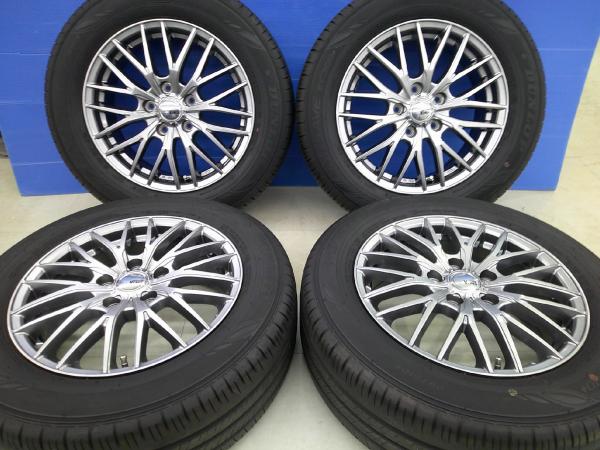 ヴェゼル CX-3 オデッセイ 215/60R16 夏タイヤ ダンロップ エナセーブ EC300+ VENES FS01 16インチ 6.5J +53 5H114.3 羽