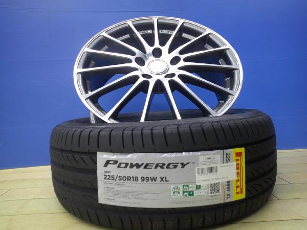カローラクロス UX C-HR 225/50R18 新品夏タイヤ ピレリ POWERGY エコフォルム 18インチ 7.0J +38 5H114.3 2025年製 羽｜タイヤショップトレッド