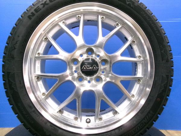 【レヴォーグ】新品冬タイヤ 215/50Ｒ17 NEXEN WINGUARD ice2 2025年製 ASA REVOLUTION LICENSED by BBS 17インチ 羽｜タイヤショップトレッド