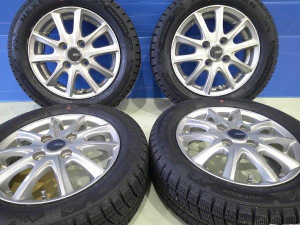 パレット モコ ライフ 155/65R13 新品冬タイヤ NEXEN WINGUARD ICE2 プレオ 13インチ 4.0J +45 4H100 2023年製 羽 軽用
