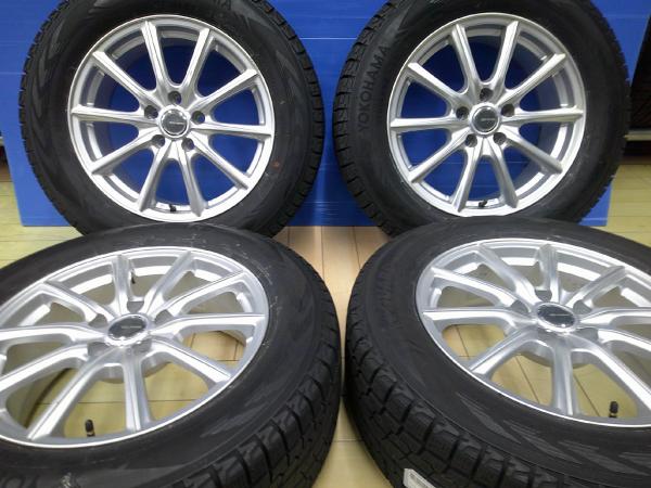 CX-5 エクストレイル RAV4 スタッドレス 225/65R17 YOKOHAMA アイスガード G075 エコフォルム 17インチ 7.0J +38 5H114.3 2023年製 羽