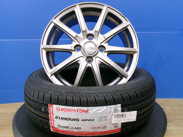 フィット インサイト 新品タイヤ ロードストーン ユーロビスHP02 175/65R15 シビラ 15インチ 5.5J +50 4H100 羽｜タイヤショップトレッド
