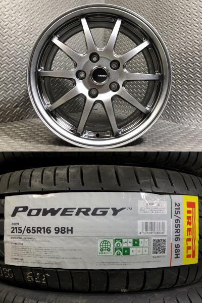 エルグランド 新品 夏タイヤ 4本 ピレリ POWERGY 215/65R16 + 中古 社外 アルミ ホイール G-SPEED エリシオン ラグレイト アヴァンシア PIRELLI 輸入 サマー 215/65/16 215/65-16 発｜タイヤショップトレッド