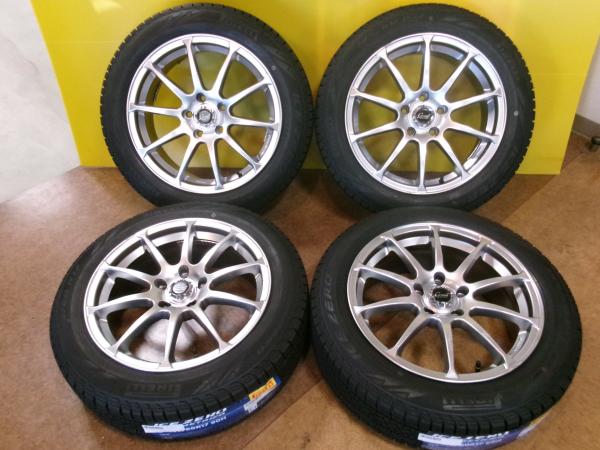 【新品冬セット】195/60R17 ピレリ ICEZERO ASIMMETRICO 【2024年製】17インチ ホイールセット 【現行プリウス】送料無料 七|タイヤショップトレッド