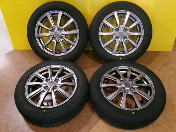 【送料無料】165/65R15 ダンロップ ENASAVE EC204 【新品国産夏タイヤ】15インチ ホイールセット 【タフト・ソリオ】七|タイヤショップトレッド