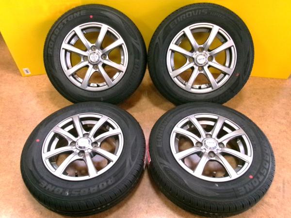 【送料無料】155/80R13 ロードストーン ユーロビス HP02 【2026年製】新品夏タイヤ 13インチ ホイールセット 七|タイヤショップトレッド