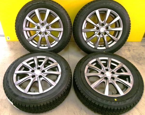 【170系シエンタ】新品冬タイヤ 185/60R15 BS VRX2 2023年製 グラス 15インチ ホイールセット 七