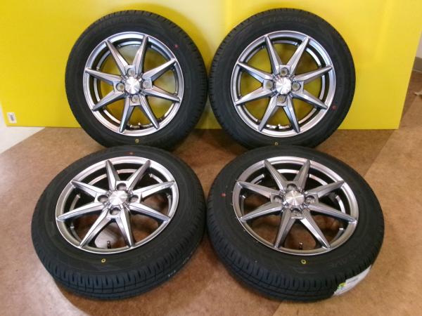 【送料無料】155/65R14 ダンロップ ENASAVE EC204 【新品夏タイヤホイールセット】14インチ 【軽自動車に】七｜タイヤショップトレッド