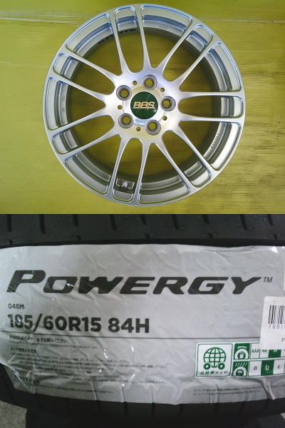 シエンタ 170系 中古 BBS RE-L2 鍛造 FORGED 15インチ 6.0J +40 5H PCD100 新品 ピレリ パワジー 185/60R15 4本セット 桜川 NCP175G NHP170G NSP170G NSP172G