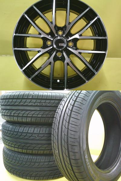 ノート デミオ bB 新品ホイール 5.5J +42 4H 100 中古 ヨコハマ プラクティバ 185/65R15 4本セット 桜川 185/65-15 ティーダ NCP30 C11 E12 DJ3AS DJ3FS DJ5AS DJAS DJLFS Y12 NCP34 45,370円