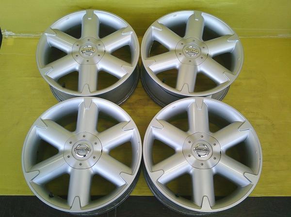 ムラーノ 中古アルミ 日産純正 18インチ 7.5J +40 5H PCD114.3 4枚セット 純正戻し スタッドレス用 車検用 純正流用 デュアリス 夏 桜川|タイヤショップトレッド