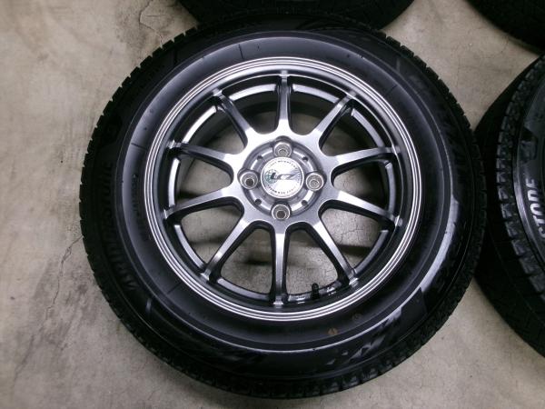 中古スタッドレス 中古ホイール 4本セット LCZ 008 15インチ 5.5J +50 4H100 ブリヂストン ブリザック VRX3 185/65R15インチ 88Q 2022年製 国産 冬タイヤ BRIDGESTONE BLIZZAK GB3 GB4 GP3 フリード E13 ノート 185/65/15 185/65-15 185-65-15 江田|タイヤショップトレッド