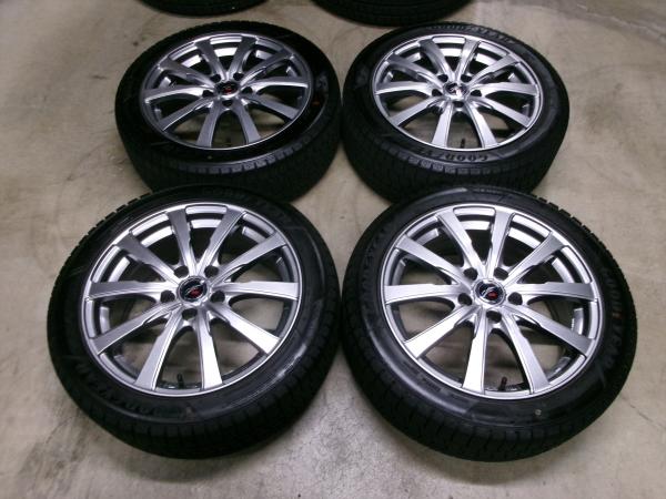 中古スタッドレス 中古ホイール 4本セット ファング VS5 17インチ 7J +40 5H114.3 グッドイヤー アイスナビ8 225/45R17インチ 91Q 2021年製 国産 冬タイヤ GOODYEAR ICENAVI レクサス IS ナット車 225/45/17 225/45-17 225-45-17 江田|タイヤショップトレッド