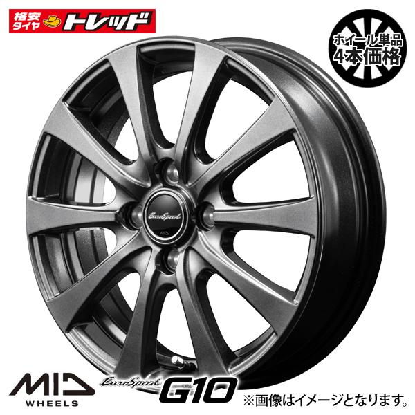 ★4枚セット価格★ 15インチ 新品 EuroSpeed G10 5.5J オフセット+50 4H 100 アルミ ユーロスピード ジーテン 15inc 15-55 4-100 メタリックグレー キューブ 等に|タイヤショップトレッド
