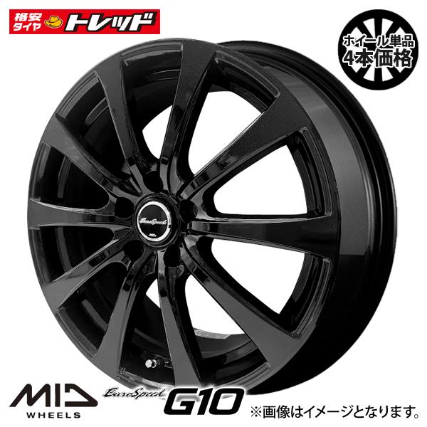 ★4枚セット価格★ 新品 16インチ アルファード ヴェルファイア 等に 6.5J 16インチ +38 PCD114.3 5H EUROSPEED G10 ユーロスピード メタリックブラック アルミホイール|タイヤショップトレッド