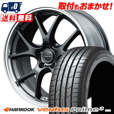 【7/19~エントリーで全商品P5倍】215/50R18 92H HANKOOK Ventus Prime3 K125 VERTEC ONE EXE5 Vselection サマータイヤホイール4本セット 【取付対象】｜タイヤワールド館ベスト店
