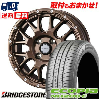 【7/19~エントリーで全商品P5倍】165/70R14 81S BRIDGESTONE ECOPIA NH200C MUDVANCE 08 サマータイヤホイール4本セット 【取付対象】|タイヤワールド館ベスト店