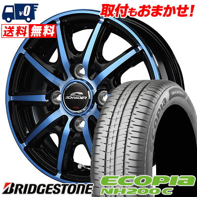 【7/19~エントリーで全商品P5倍】155/65R14 75H BRIDGESTONE ブリヂストン ECOPIA NH200C エコピア NH200C SCHNEIDER RX10-K シュナイダー RX10-K サマータイヤホイール4本セット【取付対象】｜タイヤワールド館ベスト店