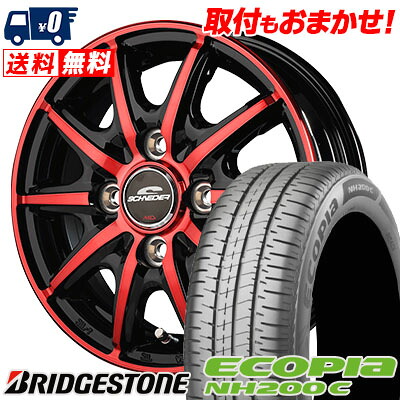 【7/19~エントリーで全商品P5倍】155/65R14 75H BRIDGESTONE ブリヂストン ECOPIA NH200C エコピア NH200C SCHNEIDER RX10-K シュナイダー RX10-K サマータイヤホイール4本セット【取付対象】|タイヤワールド館ベスト店