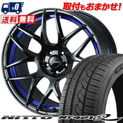 【7/19~エントリーで全商品P5倍】225/60R17 103V NITTO ニットー NT421Q WedsSport SA-27R ウェッズスポーツ SA-27R サマータイヤホイール4本セット 【取付対象】｜タイヤワールド館ベスト店