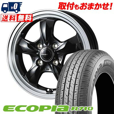【7/19~エントリーで全商品P5倍】145/80R12 86/84N BRIDGESTONE ECOPIA R710 Gyraft 5S サマータイヤホイール4本セット 【取付対象】｜タイヤワールド館ベスト店