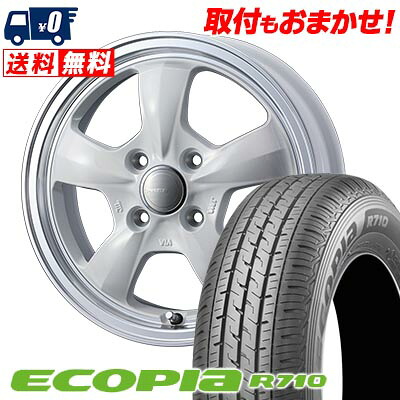 【7/19~エントリーで全商品P5倍】145/80R12 86/84N BRIDGESTONE ECOPIA R710 Gyraft 5S サマータイヤホイール4本セット 【取付対象】｜タイヤワールド館ベスト店