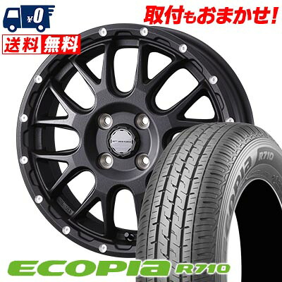 【7/19~エントリーで全商品P5倍】145/80R12 86/84N BRIDGESTONE ECOPIA R710 MUDVANCE 08 サマータイヤホイール4本セット 【取付対象】|タイヤワールド館ベスト店