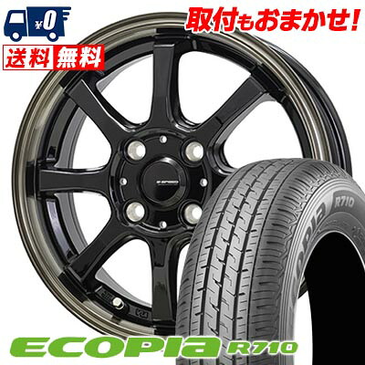 【7/19~エントリーで全商品P5倍】155/80R12 88/87N BRIDGESTONE ECOPIA R710 G・SPEED P-08 サマータイヤホイール4本セット 【取付対象】｜タイヤワールド館ベスト店