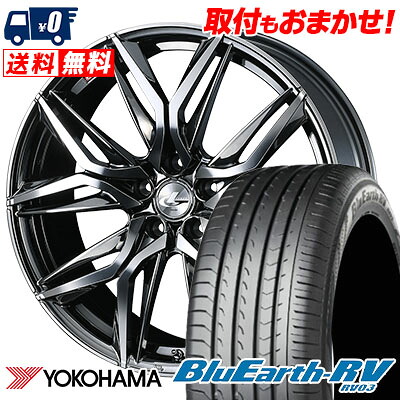 【7/19~エントリーで全商品P5倍】225/55R18 98V YOKOHAMA ヨコハマ BLUE EARTH RV03 ブルーアース RV03 LEONIS LM レオニス LM サマータイヤホイール4本セット【取付対象】｜タイヤワールド館ベスト店