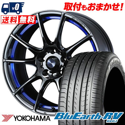 【7/19~エントリーで全商品P5倍】215/45R17 91W YOKOHAMA BLUE EARTH RV03 WedsSport SA-25R サマータイヤホイール4本セット 【取付対象】｜タイヤワールド館ベスト店