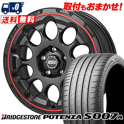 【7/19~エントリーで全商品P5倍】205/55R17 91Y BRIDGESTONE ブリヂストン POTENZA S007A ポテンザ S007A BOTTOM GARCIA CHRONO ボトムガルシア クロノ サマータイヤホイール4本セット【取付対象】|タイヤワールド館ベスト店
