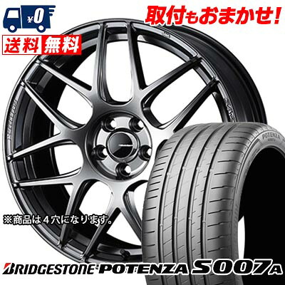 【7/19~エントリーで全商品P5倍】205/40R17 84Y XL BRIDGESTONE ブリヂストン POTENZA S007A WedsSport SA-27R ウェッズスポーツ SA-27R サマータイヤホイール4本セット 【取付対象】｜タイヤワールド館ベスト店