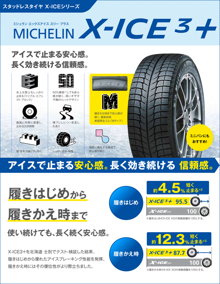 取付工賃込み 235 60 18 ミシュラン 235 60r18 4本 取付 送料無料 タイヤワールド館ベスト店 送料無料 Xi3plus スタッドレスタイヤ4本 取付 送料無料 Blizzak Michelin Dunlop ミシュラン 235 60 18 冬スタッドレスタイヤ 107t Xi3plusエックスアイス3プラス Xl