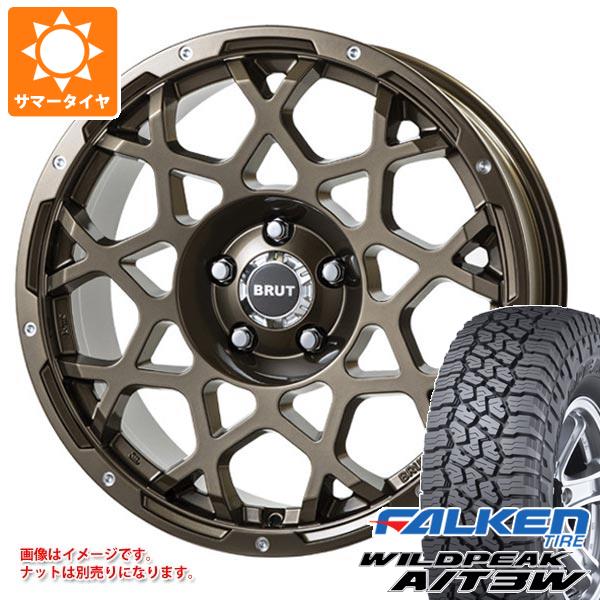 【タイヤ交換対象】アウトランダー GF/GG系用 サマータイヤ ファルケン ワイルドピーク A/T3W 235/70R16 109T XL ブルート BR-55 6.5-16 タイヤホイール4本セット