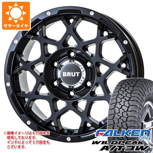 【タイヤ交換対象】アウトランダー GF/GG系用 サマータイヤ ファルケン ワイルドピーク A/T3W 235/70R16 109T XL ブルート BR-55 6.5-16 タイヤホイール4本セット