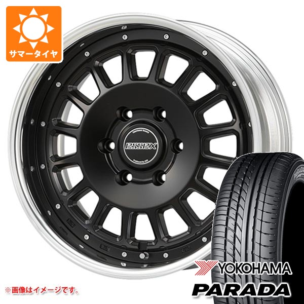 【タイヤ交換対象】ハイエース 200系用 サマータイヤ ヨコハマ パラダ PA03 225/50R18C 107/105H ブラックレター エセックス ENCD 2P 7.0-18 タイヤホイール4本セット