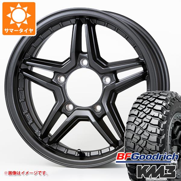 【タイヤ交換対象】ジムニー JB64W用 サマータイヤ BFグッドリッチ マッドテレーンT/A KM3 LT225/75R16 115/112Q ジャオス エクセル JX3 5.5-16 タイヤホイール4本セット