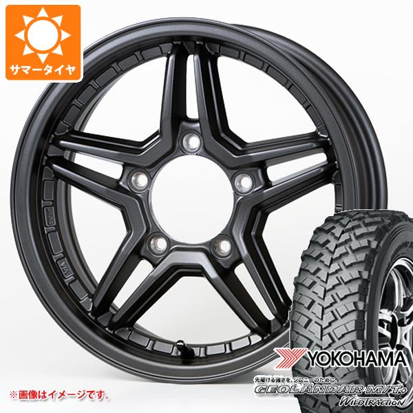 【タイヤ交換対象】ジムニー用 サマータイヤ ヨコハマ ジオランダー M/T+ G001J 195R16C 104/102Q ジャオス エクセル JX3 5.5-16 タイヤホイール4本セット